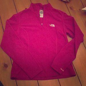 Pink northface half zip